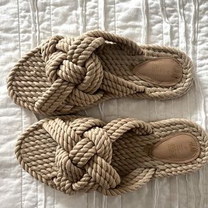 H&M like new woven braided rope sandals 37